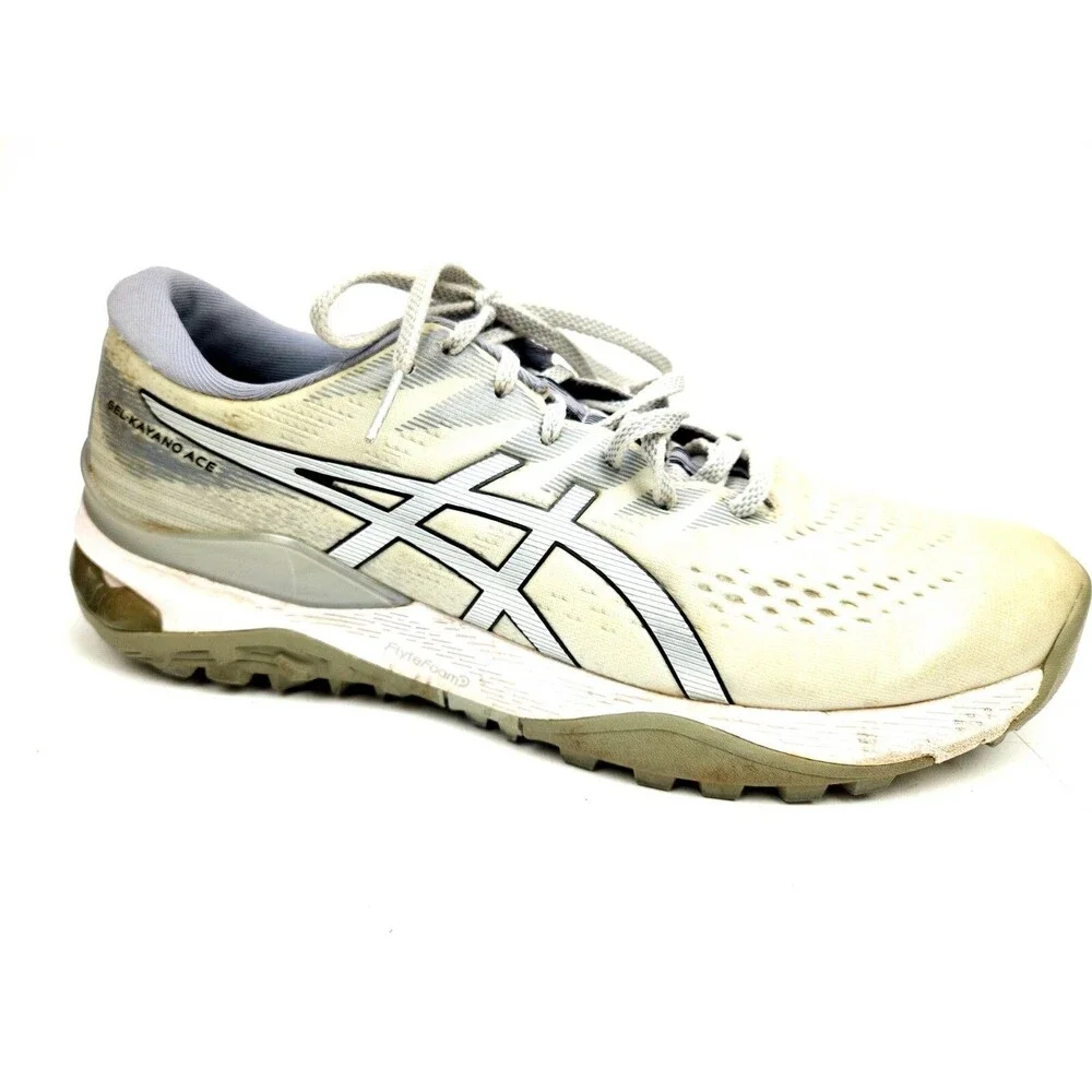ASICS GEL-KAYANO ACE MENS SPIKELESS GOLF SHOES / GREY , SILVER / SIZE 11